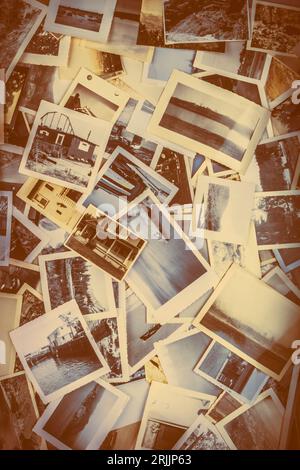 Lo sfondo ancora presente negli album storici con le foto dei film sbiadito dall'antichità archiviata Foto Stock