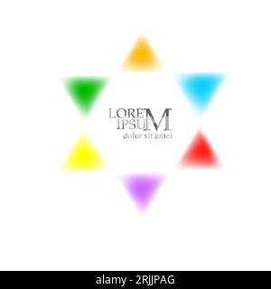 Logo color star. Illustrazione vettoriale Illustrazione Vettoriale