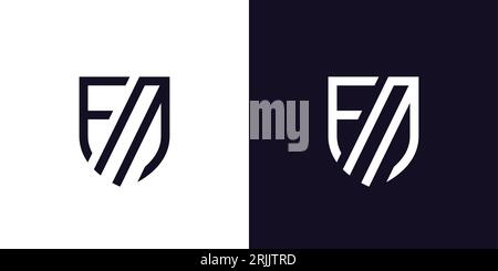 Design moderno e professionale del logo FM Defense Illustrazione Vettoriale