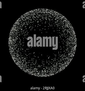 Incredibile sfondo a matrice geometrica nei colori verde e blu. Elegante illustrazione vettoriale circolare. Illustrazione Vettoriale