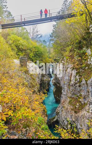 Gola della Grande Soca (Velika korita Soce), Parco Nazionale di Triglavski, Slovenia Foto Stock