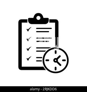 Icona scadenza immagine vettoriale. Può essere utilizzato anche per la gestione dei progetti. Adatto per applicazioni mobili, applicazioni Web e supporti di stampa. Illustrazione Vettoriale