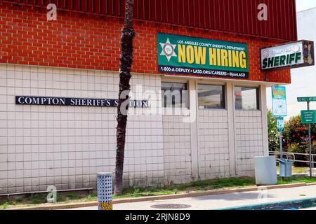 COMPTON (Los Angeles County), California: Stazione dello sceriffo della città di COMPTON al 301 Di S Willowbrook Ave, Compton Foto Stock