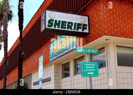 COMPTON (Los Angeles County), California: Stazione dello sceriffo della città di COMPTON al 301 Di S Willowbrook Ave, Compton Foto Stock