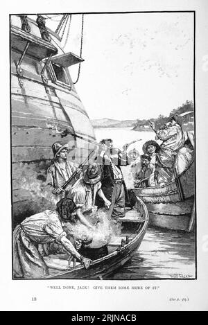 Defoe, Daniel, The Life and Strange Surprising Adventures of Robinson Crusoe .. Con centoventi illustrazioni originali di Walter Paget (1862-1935), (Londra: Cassell & Co, [1896 [1895, 96]) Foto Stock