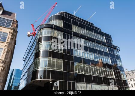 L'esterno Art Deco dell'ex edificio Daily Express in Fleet Street, Londra, Inghilterra, Regno Unito Foto Stock