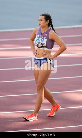 Budapest, HUN, 23 agosto 2023 Isabelle Boffey (GBR) durante il World Athletics Championships 2023 National Athletics Centre Budapest presso il National Athletics Centre Budapest Ungheria il 23 agosto 2023 Alamy Live News Foto Stock