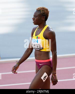 Budapest, HUN, 23 agosto 2023 visto in azione Noelie Yarigo (BEN) 2023 National Athletics Centre Budapest al National Athletics Centre Budapest Ungheria il 23 agosto 2023 Alamy Live News Foto Stock