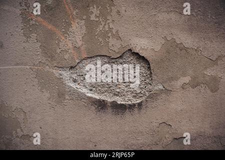 Intonaco rotto a Praga, nella Repubblica Ceca Foto Stock