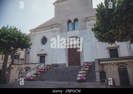 Vista da Ravello sulla Costiera Amalfitana, Italia Foto Stock