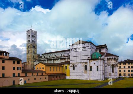 Vista posteriore del San Martino nella Cattedrale di Lucca Foto Stock