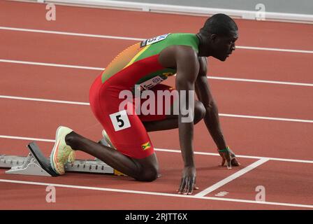 Kirani JAMES di GRN Heat 2 semi-finale 400 METRI UOMINI durante i Campionati del mondo di atletica leggera 2023 il 22 agosto 2023 al Nemzeti Atletikai Kozpont di Budapest, Ungheria. Foto di Laurent Lairys / ABACAPRESS.COM Foto Stock