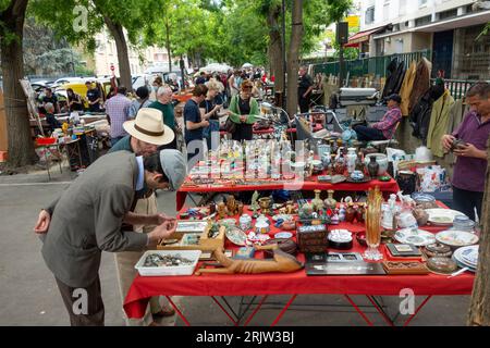 Mercato delle pulci porte de Vanves. Parigi. Francia, Europa. Foto Stock