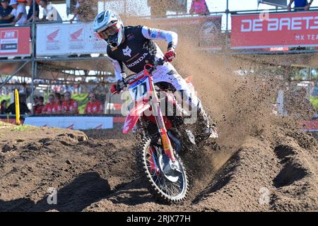 Arnhem, Paesi Bassi. 20 agosto 2023. ARNHEM, PAESI BASSI - 20 AGOSTO: Ruben Fernandez ESP Honda Team HRC durante l'MXGP World Championship motocross al Motorportpark Gelderland Midden il 20 agosto 2023 ad Arnhem, Paesi Bassi (foto di Kees Kuijt/Orange Pictures) credito: Orange Pics BV/Alamy Live News Foto Stock