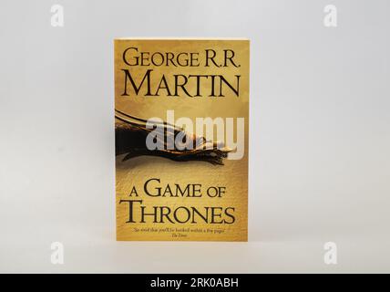 Brisbane, Australia - 21 agosto 2023: Game of Thrones Books. A Song of Ice and Fire Series of high fantasy novel di George R.R. Martin Foto Stock