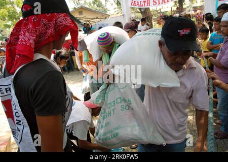 Bildnummer: 52728549 Datum: 08.10.2008 Copyright: imago/Xinhua Einheimischer bekommen Lebensmittel vom Internationalen Roten Kreuz a Maguindanao, Philippinen PUBLICATIONxNOTxINxCHN, Personen; 2008, Maguindanao, Flüchtlingscamp, Flüchtling; , quer, Kbdig, Gruppenbild, Close, , Asien o0 Hilfsgüter, Hilfslieferung Bildnummer 52728549 Data 08 10 2008 Copyright Imago XINHUA Native Get Food of International Red Cross in Maguindanao Filippine PUBLICATIONxNOTxINxCHN People 2008 Maguindanao Refugee Camp Refugee Horizontal Kbdig Group Photo close Asia o0 Relief items aid delivery Foto Stock