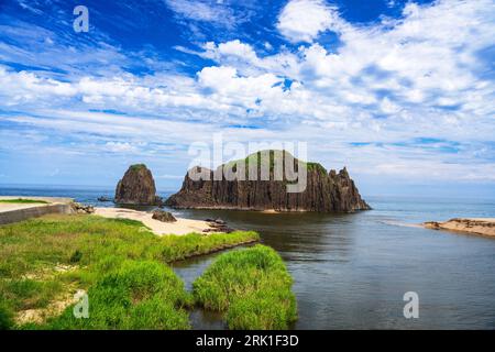 Tateiwa Rock a Kyotango, Kyoto, Giappone. Foto Stock