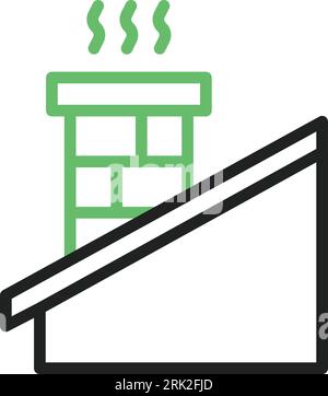 Immagine icona camino. Adatto per applicazioni mobili. Illustrazione Vettoriale
