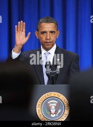 Bildnummer: 53359203 Datum: 14.09.2009 Copyright: imago/Xinhua (090914) -- NEW YORK, 14 settembre 2009 (Xinhua) -- il presidente degli Stati Uniti Barack Obama parla della crisi finanziaria globale a Wall Street alla Federal Hall di New York City 14 settembre 2009. (Xinhua/GU Xinrong) (2)US-NEW YORK-WALL STREET-OBAMA-CRISI FINANZIARIE PUBLICATIONxNOTxINxCHN People Politik Wirtschaft Wirtschaftskrise Finanzkrise Börse Kbdig xdp 2009 hoch premiumd Bildnummer 53359203 Date 14 09 2009 Copyright Imago XINHUA New York Sett 14 2009 XINHUA U S Wall parla della crisi finanziaria globale di Barack Obama Foto Stock