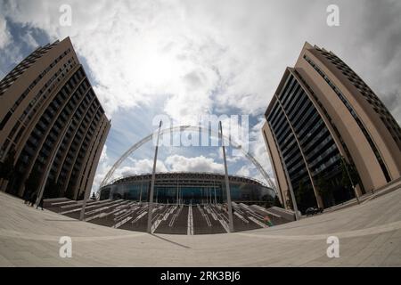 Wembley Stadium captured through a fish eye lens Stock Photo