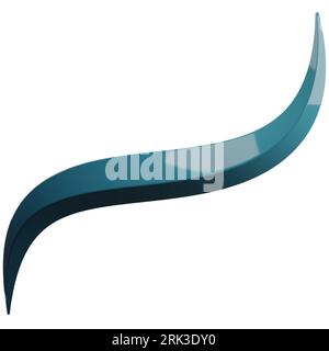 3D abstract shape illustration. Fluid design element holographic liquid 3D shape. Abstract background 3d rendering. Foto Stock