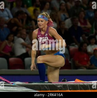 Budapest, HUN, 23 agosto 2023 Sandi Morris (USA) durante il World Athletics Championships 2023 National Athletics Centre Budapest presso il National Athletics Centre Budapest Ungheria il 23 agosto 2023 Alamy Live News Foto Stock