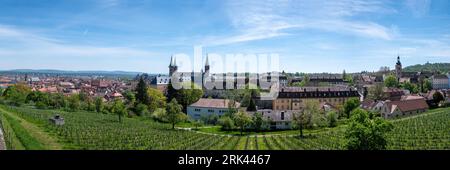 Panoramic view of vineyards and historic old town of Bamberg, Germany Stock Photo