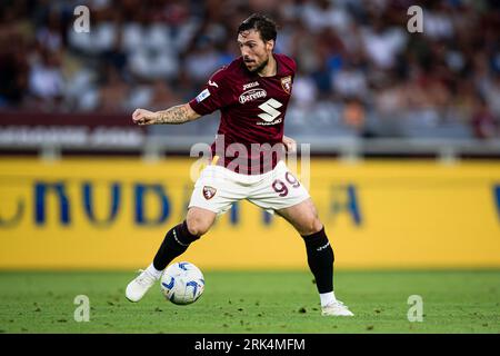 Simone Verdi del Torino FC in azione durante la partita di serie A tra Torino FC e Cagliari calcio. Foto Stock