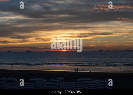 Tramonto al Wassenaarse Slag Foto Stock