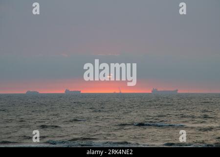 Tramonto al Wassenaarse Slag Foto Stock