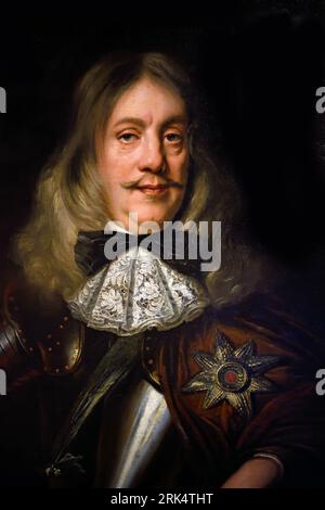 Ritratto dell'ammiraglio Tromp Dutch, Paesi Bassi, Maarten Harpertszoon Tromp o Maarten van Tromp (23 aprile 1598 - 31 luglio 1653) generale e ammiraglio dell'esercito olandese nella marina olandese durante la guerra degli ottant'anni e durante la prima guerra anglo-olandese Foto Stock