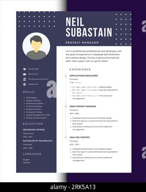 Elegant Corporate CV Resume Stock Vector