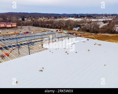 Vista aerea del cantiere Foto Stock