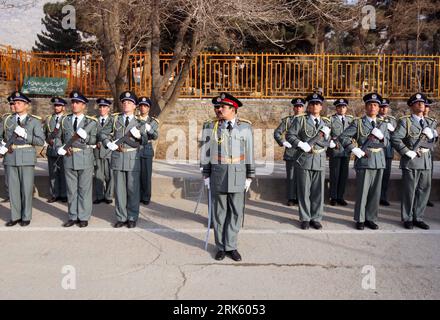 Bildnummer: 53772293  Datum: 03.02.2010  Copyright: imago/Xinhua (100203) -- KABUL, Feb. 3, 2010 (Xinhua) -- Afghan newly trained police take part in their graduation ceremony in Kabul, capital of Afghanistan, Feb. 3, 2010. Over 550 newly trained police graduated Wednesday. Afghanistan plans to have more than 300,000 strong national security personnel by 2011 in order to gradually take charge of its security affairs. (Xinhua/Zabi Tamanna) (hdt) (2)AFGHANISTAN-POLICEMEN-GRADUATION PUBLICATIONxNOTxINxCHN Polizei Polizist Abschlussfeier Ausbildung premiumd kbdig xsk 2010 quer     Bildnummer 53772 Stock Photo