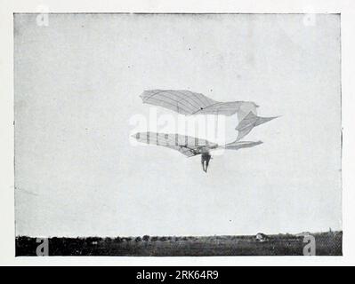 Shows manner of changing center of gravity, and particularly the position of the legs from the Article rogress in Aerial Navigation By Octave Chanute. from The Engineering Magazine DEVOTED TO INDUSTRIAL PROGRESS Volume XI October 1896 NEW YORK The Engineering Magazine Co Stock Photo