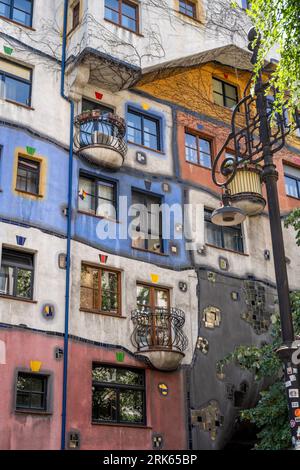 Casa Hundertwasser, Vienna, Austria Foto Stock