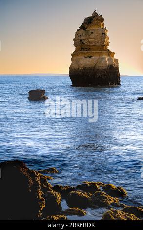 Una spettacolare bellezza del tramonto a Lagos, Portogallo. Foto Stock