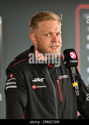 Zandvoort, Netherlands. 24th August 2023; Circuit Zandvoort, Zandvoort, North Holland, Netherlands; Formula 1 Heineken Dutch Grand Prix 2023; Arrivals and Inspection Day; Kevin Magnussen (DEN) Credit: Action Plus Sports Images/Alamy Live News Stock Photo