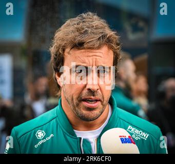 Zandvoort, Netherlands. 24th August 2023; Circuit Zandvoort, Zandvoort, North Holland, Netherlands; Formula 1 Heineken Dutch Grand Prix 2023; Arrivals and Inspection Day; Fernando Alonso (ESP) Credit: Action Plus Sports Images/Alamy Live News Stock Photo