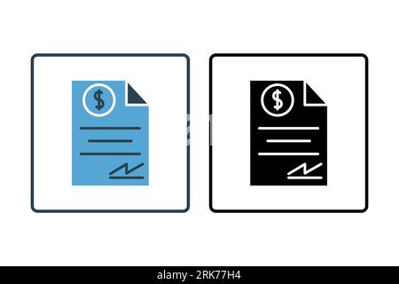 Financial Agreement Icon. Icon related to Credit and Loan. suitable for web site design, app, user interfaces, printable etc. Solid icon style. Simple Stock Photo