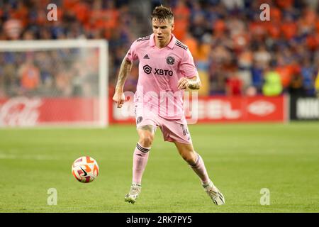 August 23, 2023: Inter Miami CF's Robert Taylor plays the ball during a Lamar Hunt US Open Cup soccer game between FC Cincinnati and Inter Miami CF at Nippert Stadium in Cincinnati, Ohio. Kevin Schultz/CSM Stock Photo