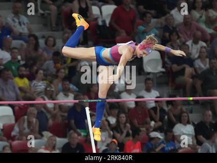 Budapest, Hongrie. 23 agosto 2023. Sandi Morris (USA), Polo Vault femminile durante i Campionati mondiali di atletica leggera 2023 il 23 agosto 2023 al Nemzeti Atletikai Kozpont di Budapest, Ungheria - foto Laurent Lairys/DPPI Credit: DPPI Media/Alamy Live News Foto Stock