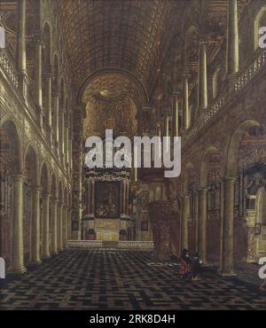 Interno della chiesa gesuita di Anversa di Willem Schubart von Ehrenberg Foto Stock