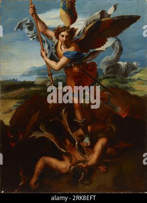 San Michele Arcangelo sconfiggendo Satana 1830 di Rafał Hadziewicz Foto Stock