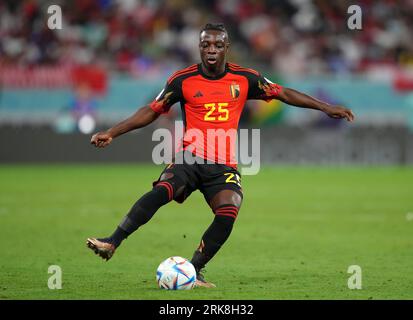 Foto del file datata 01-12-2022 del belga Jeremy Doku che il Manchester City ha completato la firma da 55 milioni di sterline di Rennes, annunciati i campioni della Premier League. Data di emissione: Giovedì 24 agosto 2023. Foto Stock