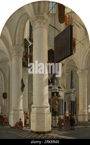 La tomba di Guglielmo il silenzio nel Nieuwe Kerk a Delft 1651 di Gerard Houckgeest Foto Stock