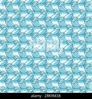 Simbolo senza cuciture del motivo dei pesci. Pesca lo sfondo. Trama vettoriale Illustrazione Vettoriale
