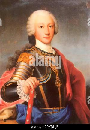 Ritratto di Vittorio Amedeo III di Sardegna (1726-1796) 1751 di Domenico Duprà Foto Stock