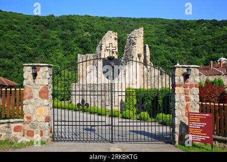 Ruins of the Serbian Orthodox Ravanica Monastery (established in 1375-1377) in Senje, Serbia Stock Photo