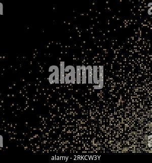 Accattivante sfondo a matrice geometrica nei colori rosa e giallo. Illustrazione del vettore quadrato radiante. Illustrazione Vettoriale